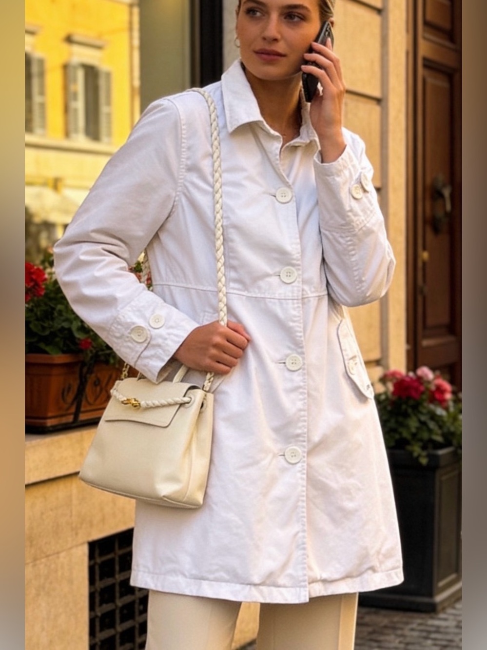 🇨🇦 NWOT Point Zero Button-Front Trench Coat